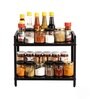Black Mild Steel 2 Tier Multipurpose Countertop Kitchen Organizer