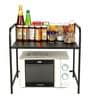 Black & Gold Mild Steel Premium Microwave & OTG Stand For Kitchen Counter