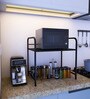 Black & Gold Mild Steel Premium Microwave & OTG Stand For Kitchen Counter
