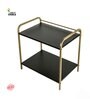 Black & Gold Mild Steel Premium Microwave & OTG Stand For Kitchen Counter