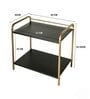 Black & Gold Mild Steel Premium Microwave & OTG Stand For Kitchen Counter