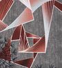 Grey Abstract 180 TC Polyester Bedsheet With Single Size Bedsheet With 1 Pillow Cover