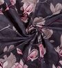 Grey Floral 180 TC Polyester Bedsheet With Single Size Bedsheet With 1 Pillow Cover