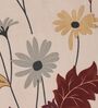 Beige Floral 180 TC Polyester Bedsheet With Single Size Bedsheet With 1 Pillow Cover