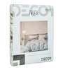 Grey Floral 180 TC Polyester Bedsheet With Single Size Bedsheet With 1 Pillow Cover