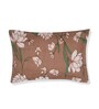 Brown Floral 180 TC Polyester Bedsheet With Single Size Bedsheet With 1 Pillow Cover