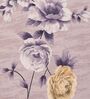 Purple Floral 180 TC Polyester Bedsheet With Single Size Bedsheet With 1 Pillow Cover
