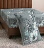Grey Floral 180 TC Polyester Bedsheet With Single Size Bedsheet With 1 Pillow Cover