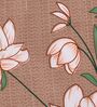Brown Floral 180 TC Polyester Bedsheet With Single Size Bedsheet With 1 Pillow Cover