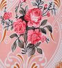 Peach Floral 180 TC Polyester Bedsheet With Single Size Bedsheet With 1 Pillow Cover