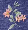 Blue Floral 180 TC Polyester Bedsheet With Single Size Bedsheet With 1 Pillow Cover
