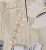 Beige Floral 180 TC Polyester Bedsheet With Single Size Bedsheet With 1 Pillow Cover
