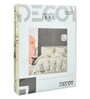 Beige Floral 180 TC Polyester Bedsheet With Single Size Bedsheet With 1 Pillow Cover