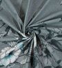 Grey Floral 180 TC Polyester Bedsheet With Single Size Bedsheet With 1 Pillow Cover