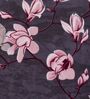 Grey Floral 180 TC Polyester Bedsheet With Single Size Bedsheet With 1 Pillow Cover