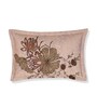 Beige Floral 180 TC Polyester Bedsheet With Single Size Bedsheet With 1 Pillow Cover