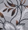 Grey Floral 180 TC Polyester Bedsheet With Single Size Bedsheet With 1 Pillow Cover