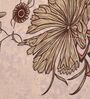 Beige Floral 180 TC Polyester Bedsheet With Single Size Bedsheet With 1 Pillow Cover