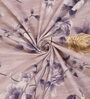 Purple Floral 180 TC Polyester Bedsheet With Single Size Bedsheet With 1 Pillow Cover
