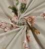 Green Floral 180 TC Polyester Bedsheet With Single Size Bedsheet With 1 Pillow Cover