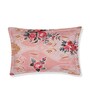 Peach Floral 180 TC Polyester Bedsheet With Single Size Bedsheet With 1 Pillow Cover