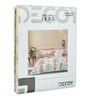 Beige Floral 180 TC Polyester Bedsheet With Single Size Bedsheet With 1 Pillow Cover