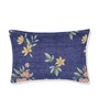 Blue Floral 180 TC Polyester Bedsheet With Single Size Bedsheet With 1 Pillow Cover