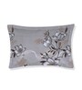 Grey Floral 180 TC Polyester Bedsheet With Single Size Bedsheet With 1 Pillow Cover