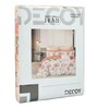 Peach Floral 180 TC Polyester Bedsheet With Single Size Bedsheet With 1 Pillow Cover