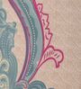 Beige Floral 180 TC Polyester Bedsheet With Single Size Bedsheet With 1 Pillow Cover