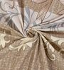 Beige Printed 180 TC Polyester Bedsheet With Single Size Bedsheet With 1 Pillow Cover