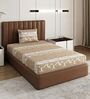 Beige Printed 180 TC Polyester Bedsheet With Single Size Bedsheet With 1 Pillow Cover