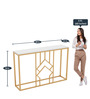 Dee Metal Console Table in Golden Finish