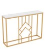 Dee Metal Console Table in Golden Finish