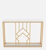 Dee Metal Console Table in Golden Finish