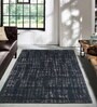 Deep Blue Wool Abstract 5 x 8 Feet Hand Knotted Carpet