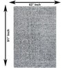 Grey Deep Charcoal Geometric Wool And Cotton 5 X 8 Ft Hand Tufted Carpet