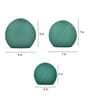 Deep Green Ceramic Table Vase (Set Of 3)