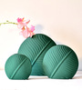 Deep Green Ceramic Table Vase (Set Of 3)