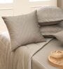 Deep Grey 300TC 100% Cotton Solid & Quilted Double Bedding Set