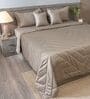 Deep Grey 300TC 100% Cotton Solid & Quilted Double Bedding Set