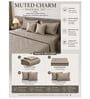 Deep Grey 300TC 100% Cotton Solid & Quilted Double Bedding Set