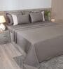 Deep Grey 300TC 100% Cotton Solids Flat Super King Bedsheet With 2 Pillow Covers