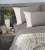Deep Grey 300TC 100% Cotton Solids Flat Super King Bedsheet With 2 Pillow Covers