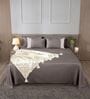 Deep Grey 300TC 100% Cotton Solids Flat Super King Bedsheet With 2 Pillow Covers