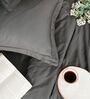 Grey 400TC 100% Cotton Solid Flat Super King Bedsheet With 2 Pillow Covers