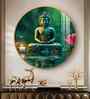 Deep Meditating Buddha Acrylic Round Wall Art