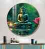 Deep Meditating Buddha Acrylic Round Wall Art