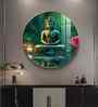 Deep Meditating Buddha Acrylic Round Wall Art