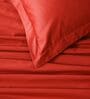 Maroon 400TC 100% Cotton Solid Flat Super King Bedsheet With 2 Pillow Covers